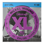 D'Addario EXL120 Nickel Wound Electric Guitar Strings, Super-Light, 09-42