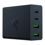 Razer 130W 4 Port GaN USB Type-C/A 2C2A Charger UK/EU/USA - Black