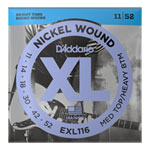 D'Addario EXL116 Nickel Wound Electric Guitar Strings, Medium Top/Heavy Bottom, 11-52