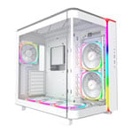 Montech KING 95 PRO White Dual Chamber Mid Tower PC Case with 6 ARGB Fans