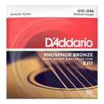 D'Addario EJ17 Phosphor Bronze Acoustic Guitar Strings, Medium, 13-56