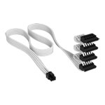 Corsair Premium White Individually Sleeved Serial ATA (SATA) Type-5 PSU Cable