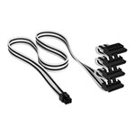 Corsair Premium Black/White Individually Sleeved Serial ATA (SATA) Type-5 PSU Cable