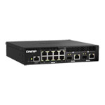 QNAP 10-Port Layer 2 Web Managed Half-Width Rackmount Switch for SMB Network Deployment