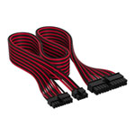 Corsair Premium Black/Red Individually Sleeved 24-Pin Type-5 ATX PSU Cable