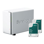 Synology 2 Bay DS223J Desktop NAS Unit + 2x 8TB Synology HAT3300 HDD