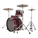 Ludwig 50th Anniversary Vistalite FAB 22x14", 13x9", 16x16" Shell Pack - Red Sparkle/Smoke