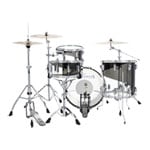 (Open Box) Ludwig 50th Anniversary Vistalite FAB 22x14", 13x9", 16x16" Shell Pack Smoke/Clear Swirl