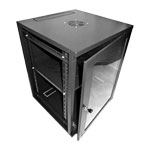 LMS Data 19" Wall-Mounted Data Cabinet (Black), 12U, 500mm Depth