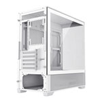 GameMax Vista Mini White MicroATX PC Case with 3x Dual-Ring Infinity Fans