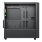Vida Lucid Black MicroATX Tower Tempered Glass PC Gaming Case inc 4x ARGB Fans
