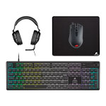 Corsair 4 in 1 RGB Gaming Peripheral Bundle Keyboard/Mouse/Headset/Mat