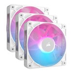 CORSAIR iCUE LINK RX120 RGB White Triple 120mm PWM Fan Starter Kit 3 Pack