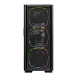 Montech SKY TWO GX Black Mid Tower Case Tempered Glass, inc 3x Premium ARGB High AirFlow 140mm Fans