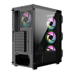 CiT Neo Black Mid Tower Tempered Glass PC Gaming Case