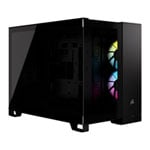 CORSAIR 2500X RGB Black Dual Chamber Tempered Glass Micro ATX PC Case