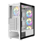 CiT Destroyer White Mid Tower Tempered Glass PC Gaming Case