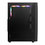 CiT Carisma Black Mid Tower Tempered Glass PC Gaming Case