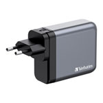 Verbatim 140W UK/US/EU 4-Port GaN Wall Charger With Power Delivery