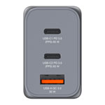 Verbatim 65W3-Port GaN3 Wall Charger PD3/QC3 2C1A  UK/US/EU