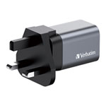 Verbatim 35W UK/US/EU 2-Port GaN Wall Charger With Power Delivery