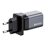 Verbatim 35W UK/US/EU 2-Port GaN Wall Charger With Power Delivery