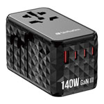 Verbatim GAN III UTA-10 140W Universal Travel Adapter 3C1A 150+ Countries