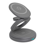ICY BOX 3-In-1 Magnetic Flexible Charging Stand for Phones, Smartwatches, Earbuds, *No Power Adaptor