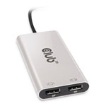 Club3D Thunderbolt™ 3 to Dual DisplayPort™ 4K60Hz Adapter