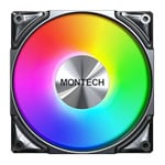 Montech Metal Pro 12 ARGB PWM 120mm Black Case Fan - 3 Pack w/ fan hub
