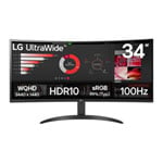 LG 34" Ultrawide 34WR50QK-B QHD Curved HDR Gaming Monitor