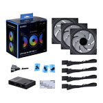 Lian Li UNI FAN SL Infinity Mirror 120mm ARGB PWM Fan Black 3PK With Hub