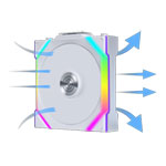 Lian Li UNI FAN SL Wireless Blade 120mm ARGB PWM Fan White 3PK With Hub