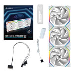Lian Li UNI FAN SL Wireless Blade 120mm ARGB PWM Fan White 3PK With Hub
