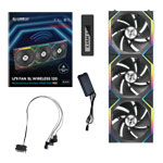 Lian Li UNI FAN SL Wireless Reverse Blade 120mm ARGB PWM Fan Black 3PK With Hub