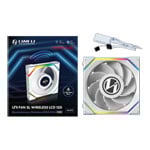 Lian Li UNI FAN SL Wireless Reverse Blade LCD 120mm ARGB PWM Fan White
