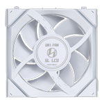 Lian Li UNI FAN SL Wireless LCD 120mm ARGB PWM Fan White 3 Pack With Hub