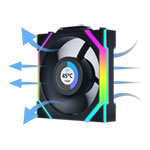 Lian Li UNI FAN SL Wireless Reverse Blade LCD 120mm ARGB PWM Fan Black 3 Pack With Hub