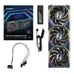 Lian Li UNI FAN SL Wireless Reverse Blade LCD 120mm ARGB PWM Fan Black 3 Pack With Hub