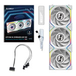 Lian Li UNI FAN SL Wireless Reverse Blade LCD 120mm ARGB PWM Fan White 3 Pack With Hub