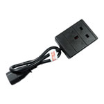 Cables Direct 0.5mIEC C14 to UK Mains Socket Power Cord