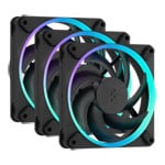 Fractal Design Momentum 12 RGB 120mm Fractal-Connect PWM Cooling Fan Black (3-Pack)