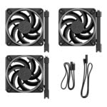 Fractal Design Momentum 12 RGB 120mm Fractal-Connect PWM Cooling Fan Black (3-Pack)