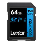 Lexar 800x PRO SDXC UHS-I Card Blue Series 64GB