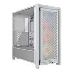 Corsair FRAME 4000D RS White Tempered Glass Modular ARGB Mid Tower ATX PC Case