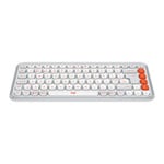 Logitech POP Icon Keys Wireless Mini Keyboard UK English - Off White/Orange