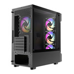 CiT Tsunami Black Tempered Glass MicroATX Case