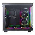 Open Box Montech KING 95 PRO Black Mid Tower Dual Chamber Case with 6 ARGB Fans and 10 Port ARGB Hub