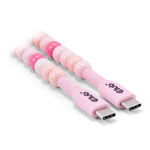 Club3D 2m Pink Beaded USB Type-C to USB Type-C Cable