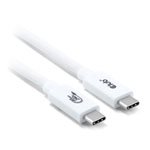 Club3D 1.2-Metre Thunderbolt 5 (80Gbps) White USB-C to USB-C Cable